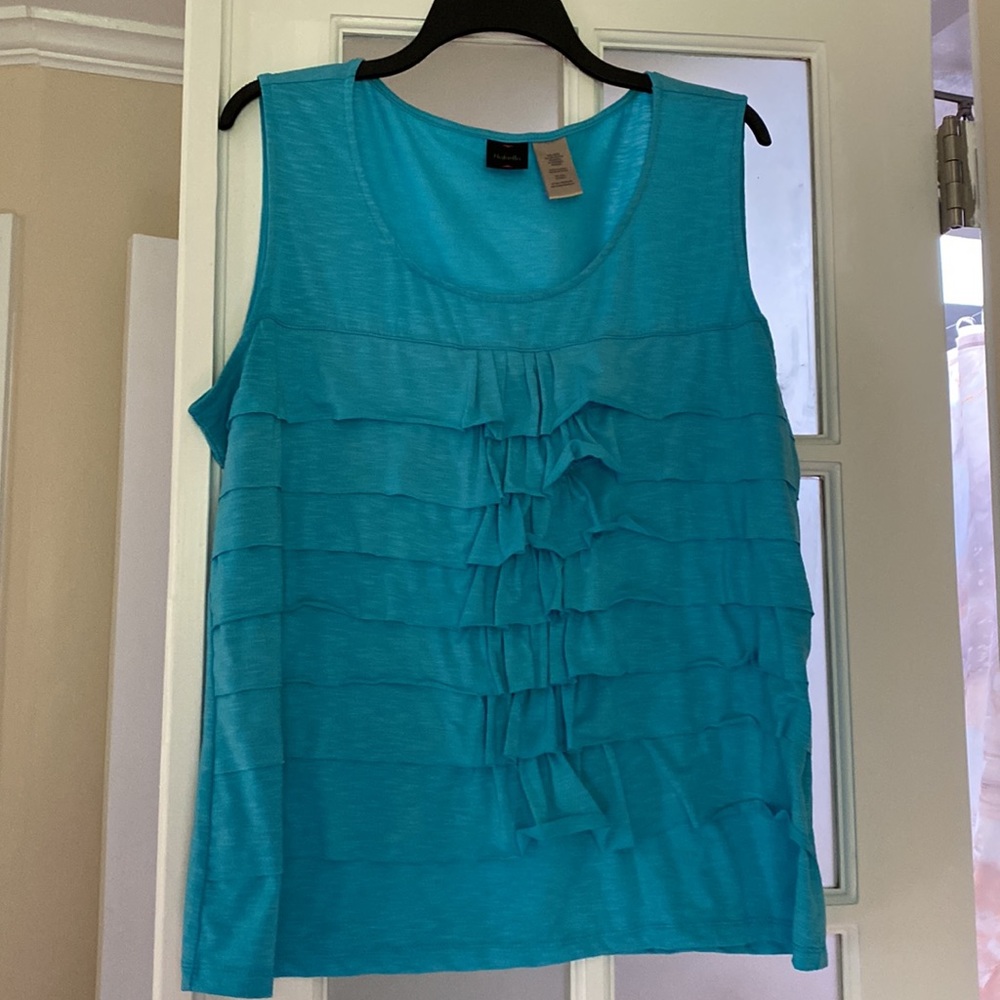 Women’s tank top with ruffles in front